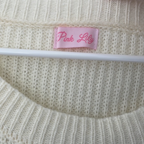 Pink Lily Balloon Sleeve Block Sweater - Picture 2 of 5